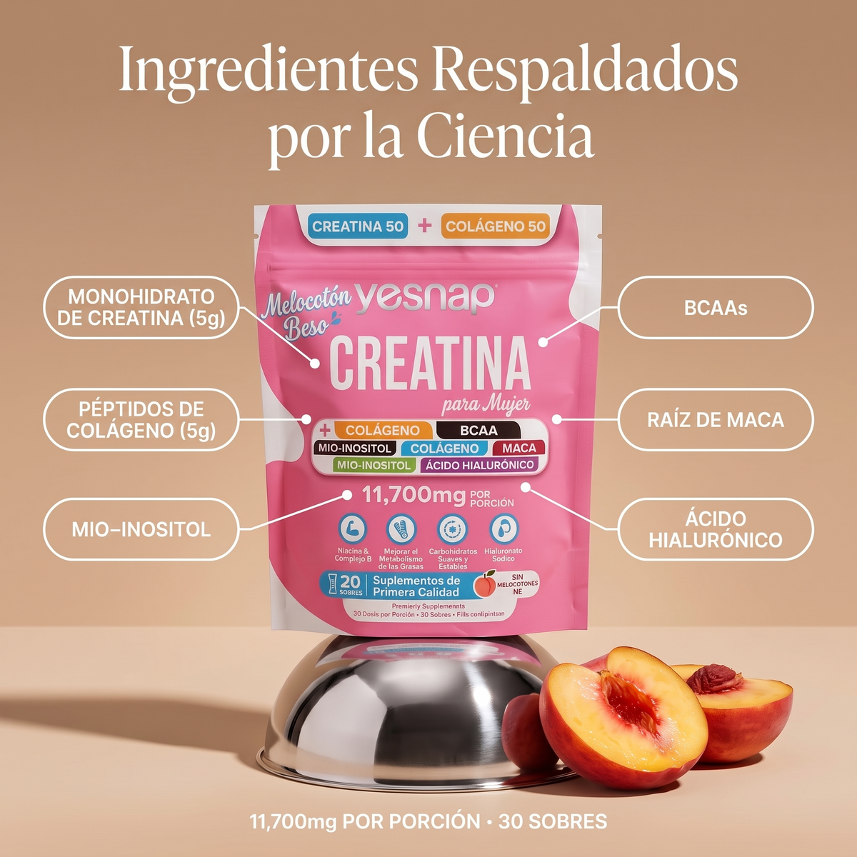 PeachPout Creatina para Mujeres