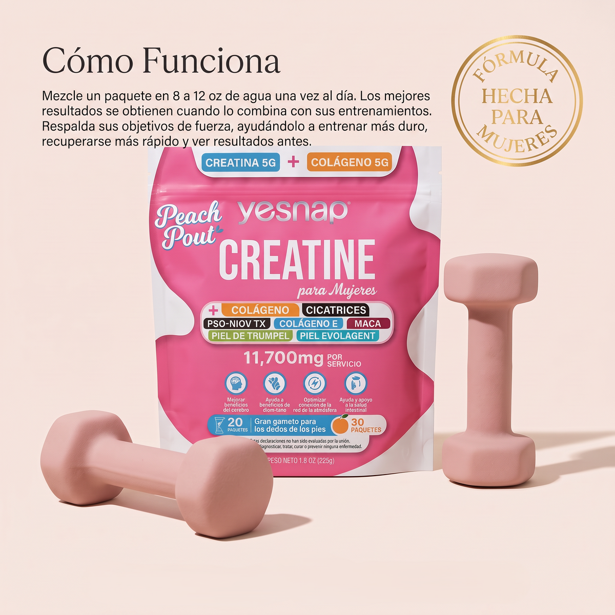 PeachPout Creatina para Mujeres